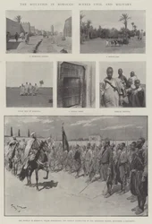 De situatie in Marokko, civiele en militaire scènes